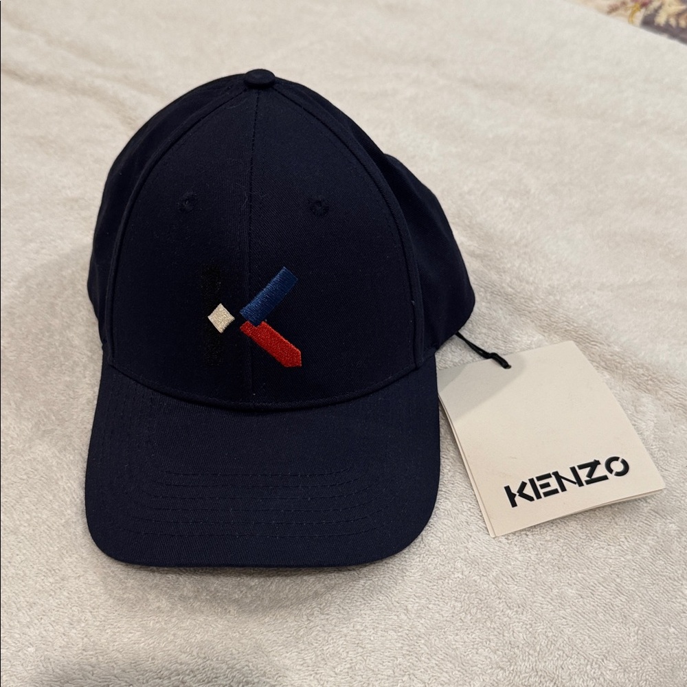 Kenzo Dark Blue Cap with Multicolor Logo
